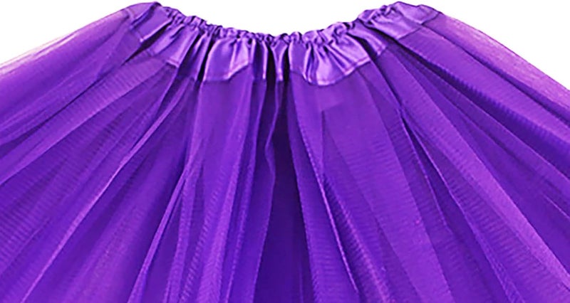 Ayhcclth Girls Tutu Classic Elastic 3 or 4 Layered Tulle Skirt Tutu for Toddler Girl, 2-8Years - Image 2